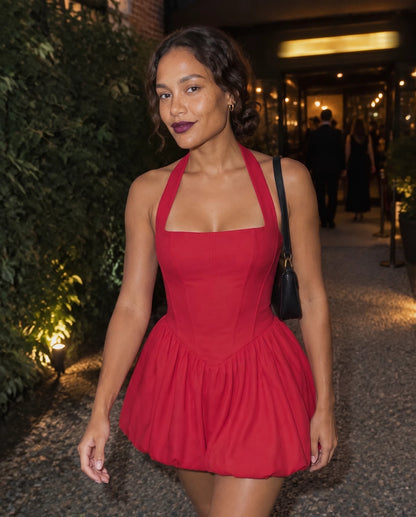 Loranthe Mini Dresses — Red | SKU: RB-a722e3-red-XS,RB-a722e3-red-S,RB-a722e3-red-M,RB-a722e3-red-L