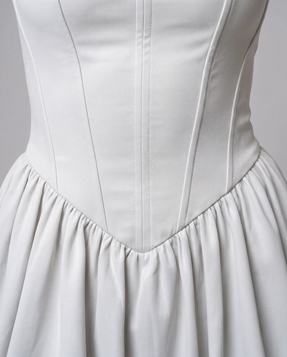 Loranthe Mini Dresses — White | SKU: RB-a722e3-white-XS,RB-a722e3-white-S,RB-a722e3-white-M,RB-a722e3-white-L