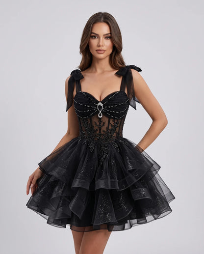Loreley Midi Dresses — Black