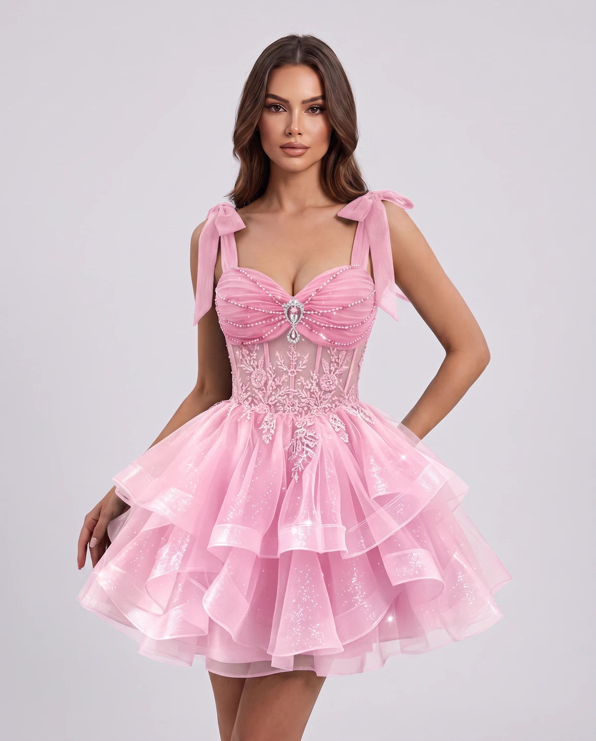 Loreley Midi Dresses — Pink
