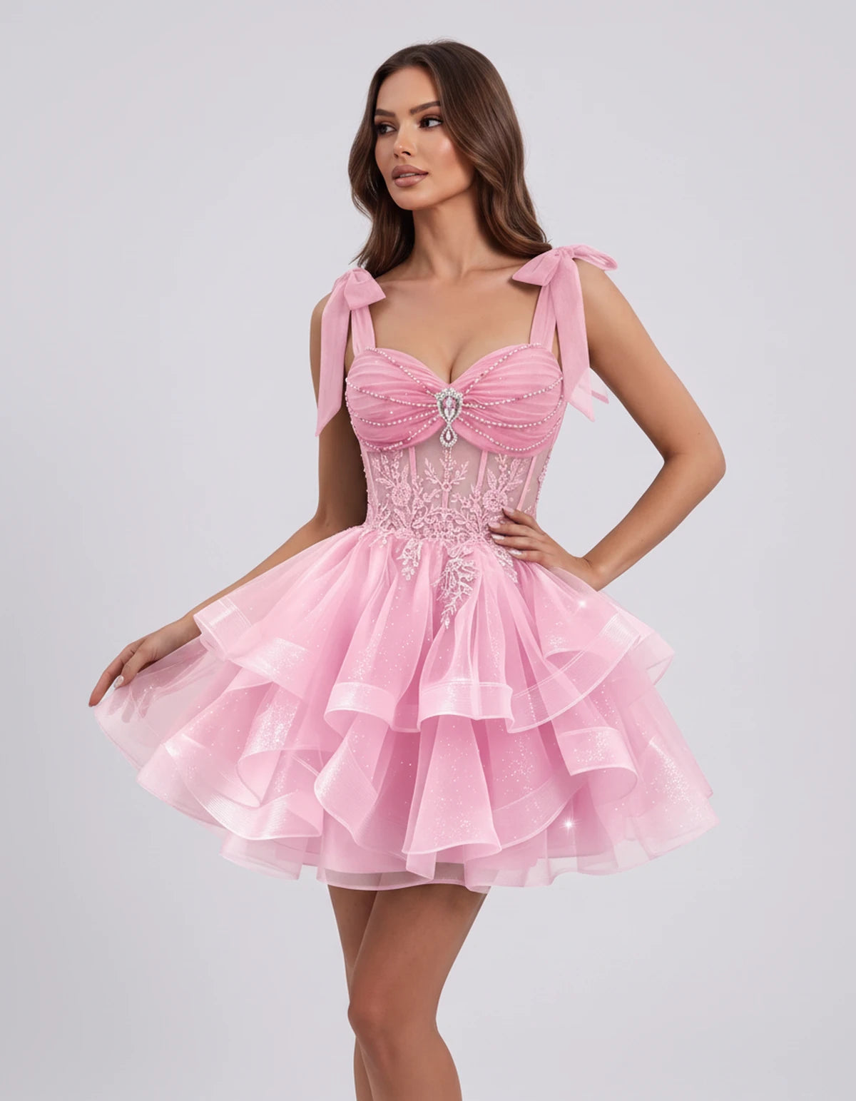 Loreley Midi Dresses — Pink | SKU: RB-77f8ce-pink-2,RB-77f8ce-pink-4,RB-77f8ce-pink-6,RB-77f8ce-pink-8,RB-77f8ce-pink-10,RB-77f8ce-pink-12,RB-77f8ce-pink-14,RB-77f8ce-pink-14W,RB-77f8ce-pink-16,RB-77f8ce-pink-16W,RB-77f8ce-pink-18W,RB-77f8ce-pink-20W