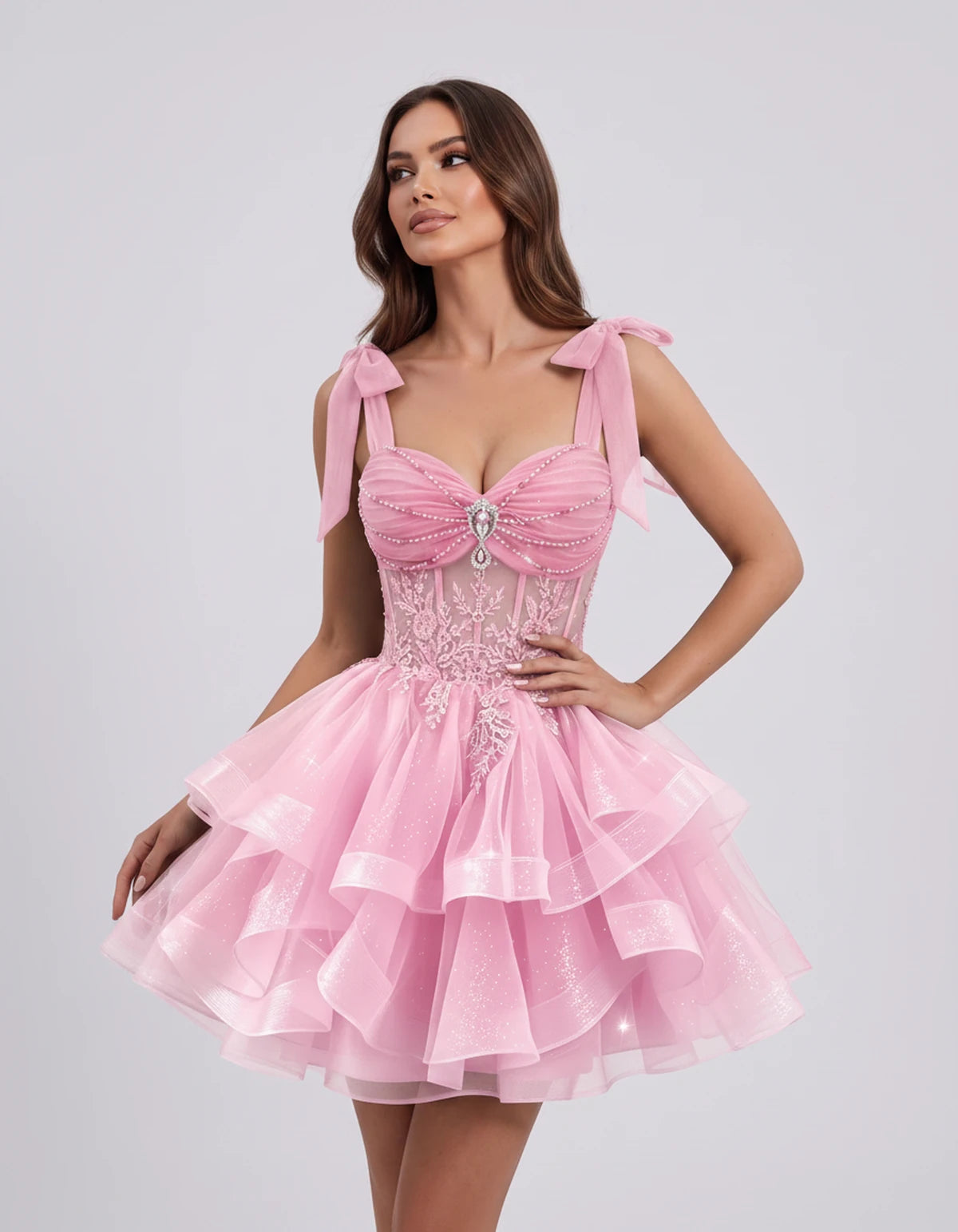 Loreley Midi Dresses — Pink | SKU: RB-77f8ce-pink-2,RB-77f8ce-pink-4,RB-77f8ce-pink-6,RB-77f8ce-pink-8,RB-77f8ce-pink-10,RB-77f8ce-pink-12,RB-77f8ce-pink-14,RB-77f8ce-pink-14W,RB-77f8ce-pink-16,RB-77f8ce-pink-16W,RB-77f8ce-pink-18W,RB-77f8ce-pink-20W