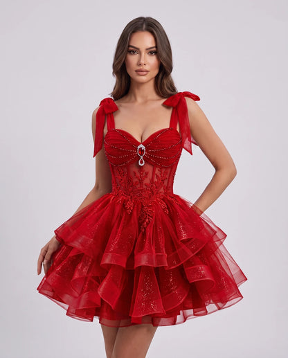Loreley Midi Dresses — Red