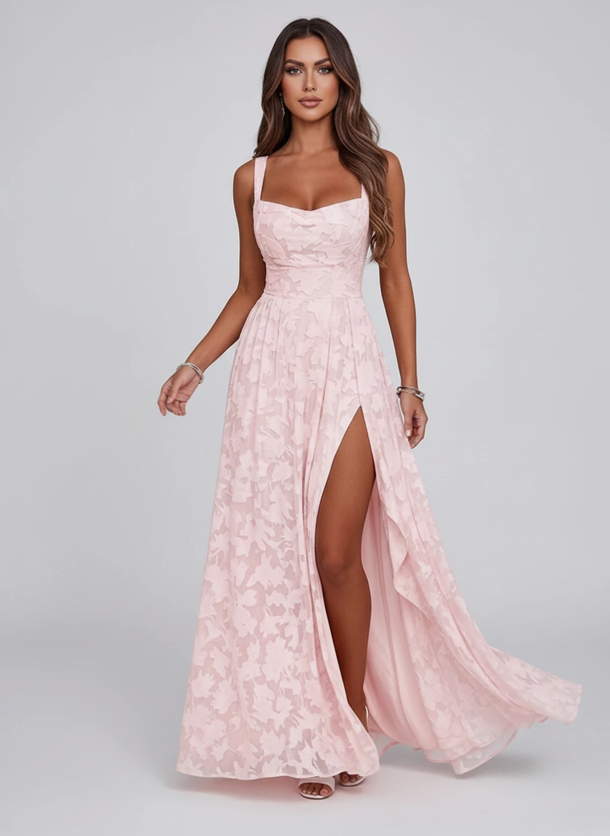 Louvain Maxi Dresses — Blush | SKU: RB-76b941-blush-2,RB-76b941-blush-4,RB-76b941-blush-6,RB-76b941-blush-8,RB-76b941-blush-10,RB-76b941-blush-12,RB-76b941-blush-14,RB-76b941-blush-16,RB-76b941-blush-16W,RB-76b941-blush-18W,RB-76b941-blush-20W,RB-76b941-blush-22W