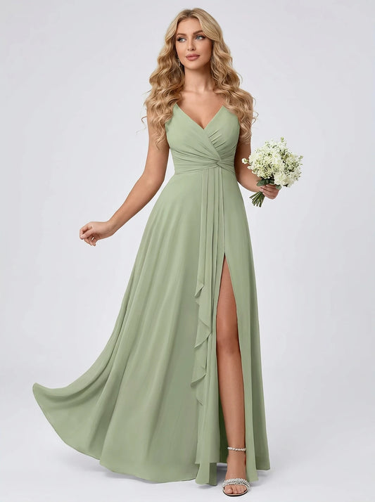 Lucerne Maxi Dresses — Dusty Sage