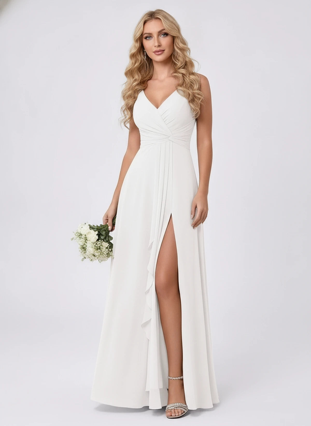 Lucerne Maxi Dresses — White | SKU: RB-c666ef-white-2,RB-c666ef-white-4,RB-c666ef-white-6,RB-c666ef-white-8,RB-c666ef-white-10,RB-c666ef-white-12,RB-c666ef-white-14,RB-c666ef-white-16,RB-c666ef-white-16W,RB-c666ef-white-18W,RB-c666ef-white-20W,RB-c666ef-white-22W