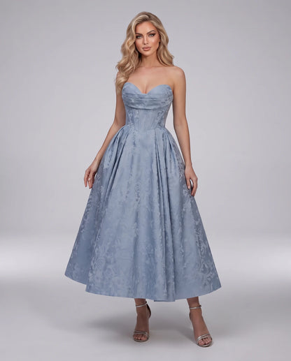 Lucienne Midi Dresses — Blue