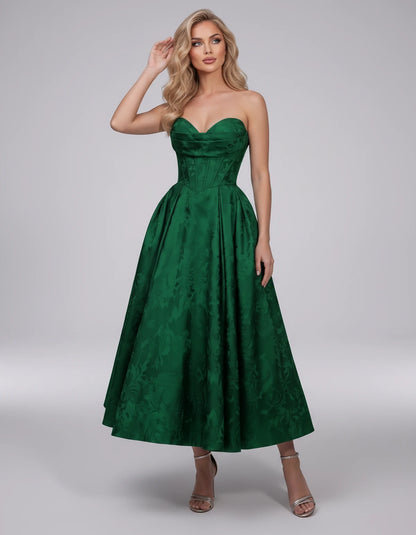 Lucienne Midi Dresses — Emerald | SKU: RB-edcd9f-emerald-2,RB-edcd9f-emerald-4,RB-edcd9f-emerald-6,RB-edcd9f-emerald-8,RB-edcd9f-emerald-10,RB-edcd9f-emerald-12,RB-edcd9f-emerald-14,RB-edcd9f-emerald-16,RB-edcd9f-emerald-16W,RB-edcd9f-emerald-18W,RB-edcd9f-emerald-20W,RB-edcd9f-emerald-22W