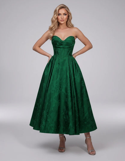 Lucienne Midi Dresses — Emerald | SKU: RB-edcd9f-emerald-2,RB-edcd9f-emerald-4,RB-edcd9f-emerald-6,RB-edcd9f-emerald-8,RB-edcd9f-emerald-10,RB-edcd9f-emerald-12,RB-edcd9f-emerald-14,RB-edcd9f-emerald-16,RB-edcd9f-emerald-16W,RB-edcd9f-emerald-18W,RB-edcd9f-emerald-20W,RB-edcd9f-emerald-22W