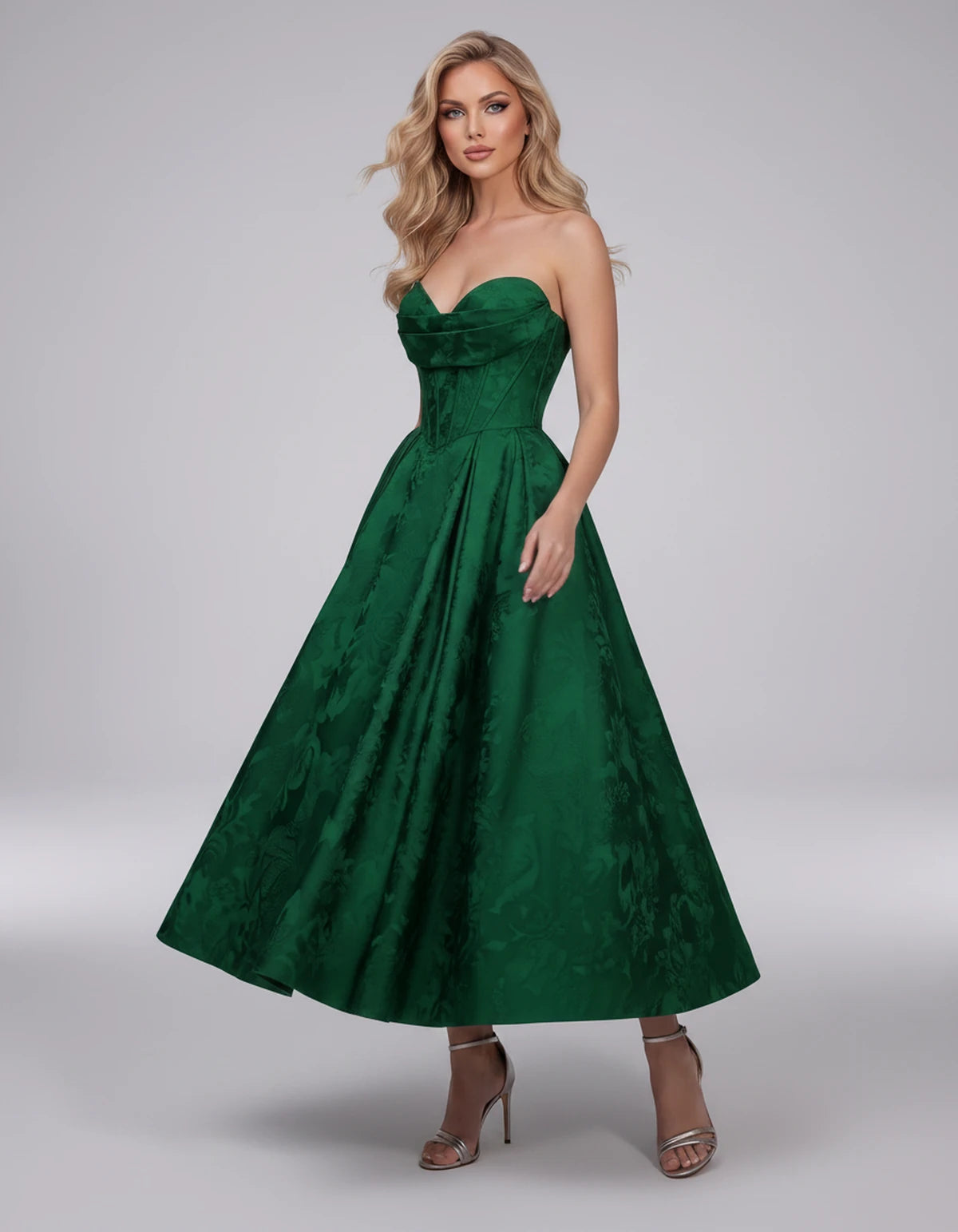 Lucienne Midi Dresses — Emerald | SKU: RB-edcd9f-emerald-2,RB-edcd9f-emerald-4,RB-edcd9f-emerald-6,RB-edcd9f-emerald-8,RB-edcd9f-emerald-10,RB-edcd9f-emerald-12,RB-edcd9f-emerald-14,RB-edcd9f-emerald-16,RB-edcd9f-emerald-16W,RB-edcd9f-emerald-18W,RB-edcd9f-emerald-20W,RB-edcd9f-emerald-22W