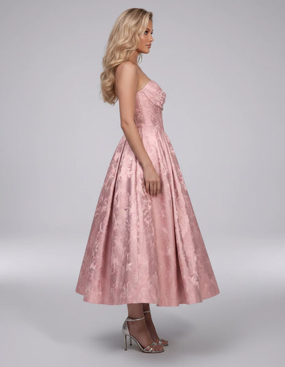 Lucienne Midi Dresses — Pink | SKU: RB-edcd9f-pink-2,RB-edcd9f-pink-4,RB-edcd9f-pink-6,RB-edcd9f-pink-8,RB-edcd9f-pink-10,RB-edcd9f-pink-12,RB-edcd9f-pink-14,RB-edcd9f-pink-16,RB-edcd9f-pink-16W,RB-edcd9f-pink-18W,RB-edcd9f-pink-20W,RB-edcd9f-pink-22W