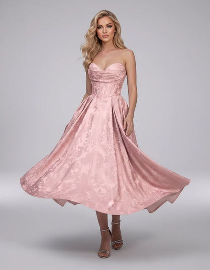 Lucienne Midi Dresses — Pink | SKU: RB-edcd9f-pink-2,RB-edcd9f-pink-4,RB-edcd9f-pink-6,RB-edcd9f-pink-8,RB-edcd9f-pink-10,RB-edcd9f-pink-12,RB-edcd9f-pink-14,RB-edcd9f-pink-16,RB-edcd9f-pink-16W,RB-edcd9f-pink-18W,RB-edcd9f-pink-20W,RB-edcd9f-pink-22W