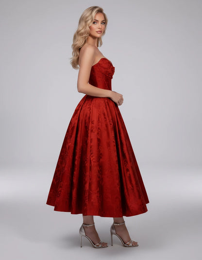 Lucienne Midi Dresses — Red | SKU: RB-edcd9f-red-2,RB-edcd9f-red-4,RB-edcd9f-red-6,RB-edcd9f-red-8,RB-edcd9f-red-10,RB-edcd9f-red-12,RB-edcd9f-red-14,RB-edcd9f-red-16,RB-edcd9f-red-16W,RB-edcd9f-red-18W,RB-edcd9f-red-20W,RB-edcd9f-red-22W