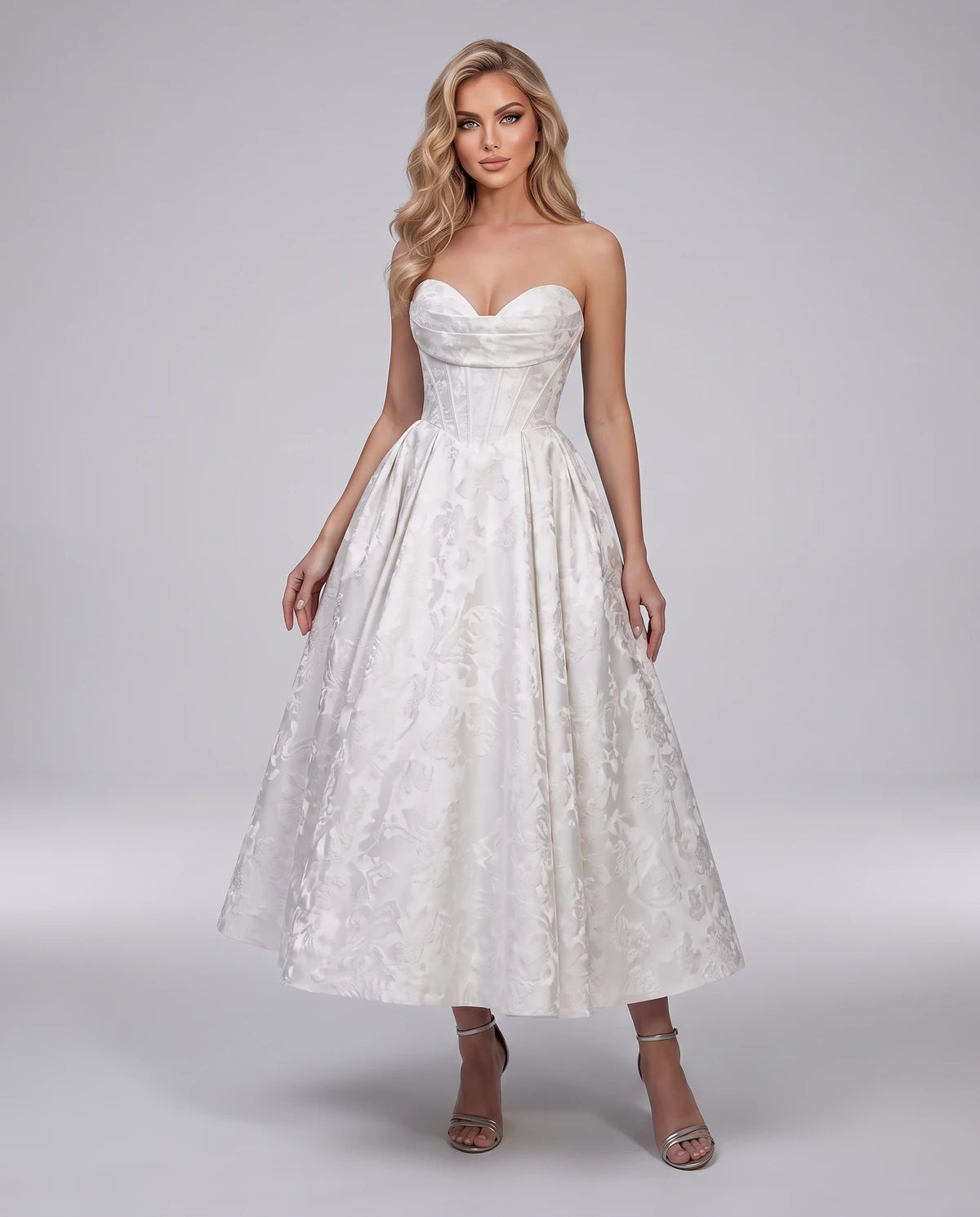 Lucienne Midi Dresses — White