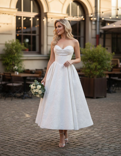 Lucienne Midi Dresses — White | SKU: RB-edcd9f-white-2,RB-edcd9f-white-4,RB-edcd9f-white-6,RB-edcd9f-white-8,RB-edcd9f-white-10,RB-edcd9f-white-12,RB-edcd9f-white-14,RB-edcd9f-white-16,RB-edcd9f-white-16W,RB-edcd9f-white-18W,RB-edcd9f-white-20W,RB-edcd9f-white-22W