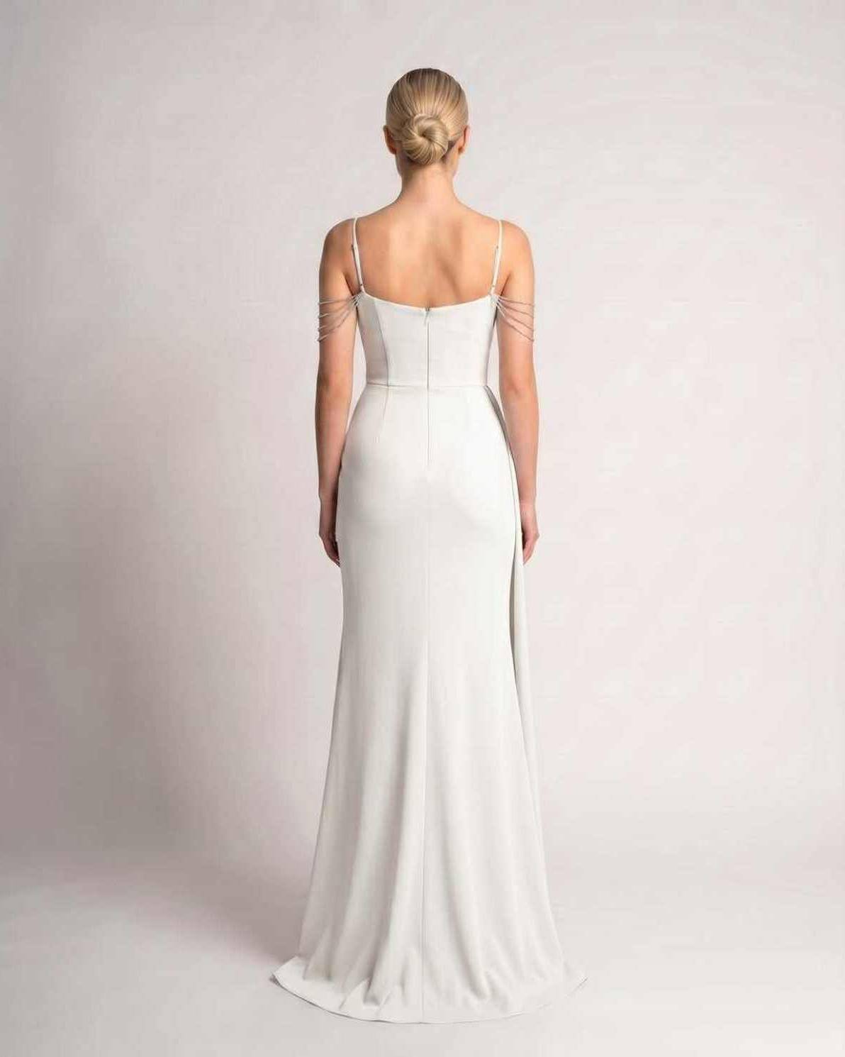 Ramblion Lume maxi dress — spaghetti-strap neckline · styled view 9 · styled for prom season