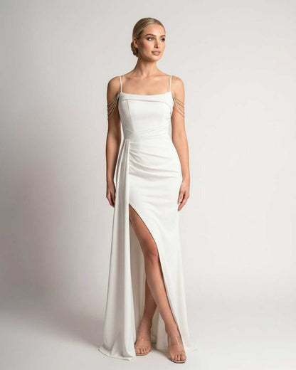 Ramblion Lume maxi dress — spaghetti-strap neckline · styled view 10 · styled for prom season