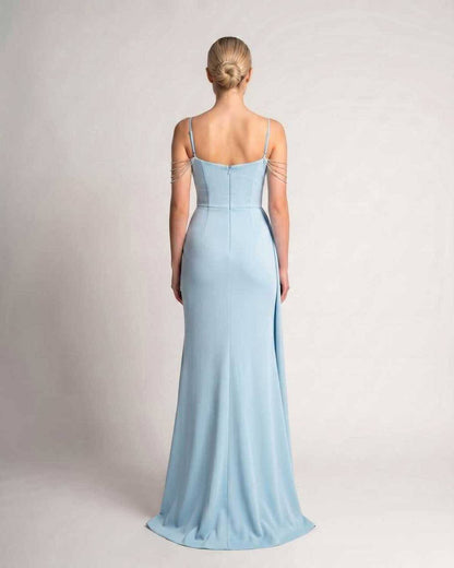 Ramblion Lume maxi dress — spaghetti-strap neckline · styled view 16 · styled for prom season