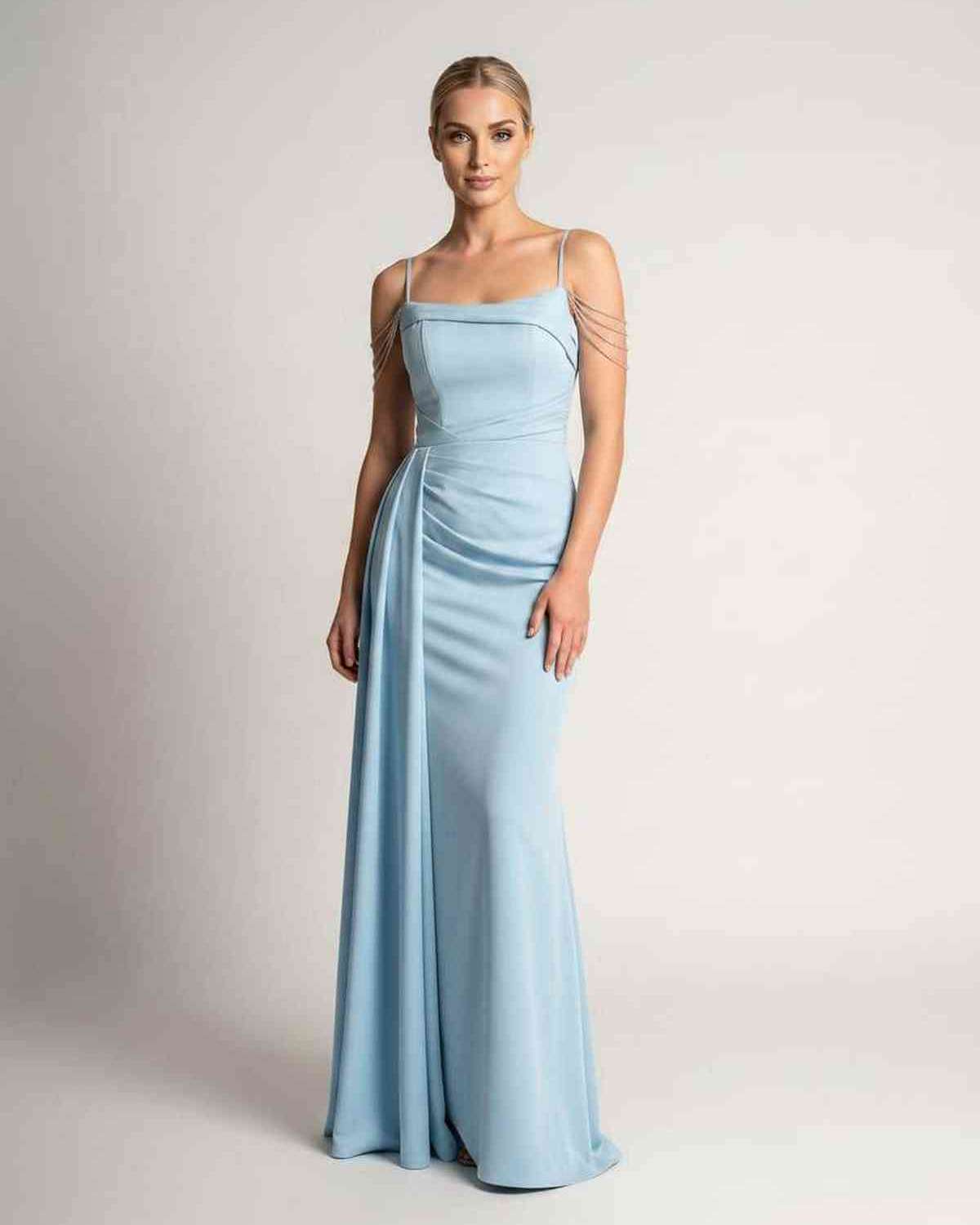 Ramblion Lume maxi dress — spaghetti-strap neckline · styled view 18 · styled for prom season