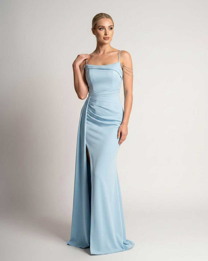 Ramblion Lume maxi dress — spaghetti-strap neckline · styled view 20 · styled for prom season