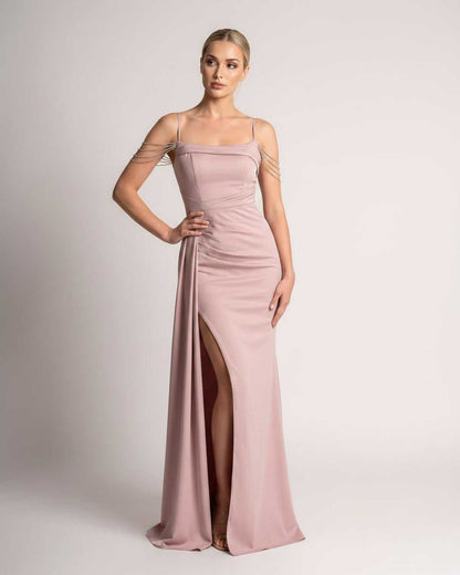 Ramblion Lume maxi dress — spaghetti-strap neckline · styled view 25 · styled for prom season