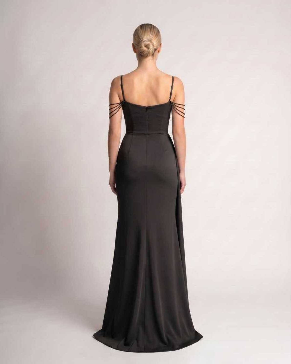 Ramblion Lume maxi dress — spaghetti-strap neckline · styled view 30 · styled for prom season