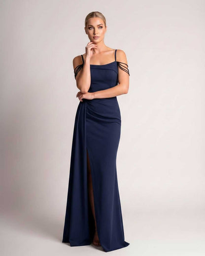 Ramblion Lume maxi dress — spaghetti-strap neckline · styled view 39 · styled for prom season