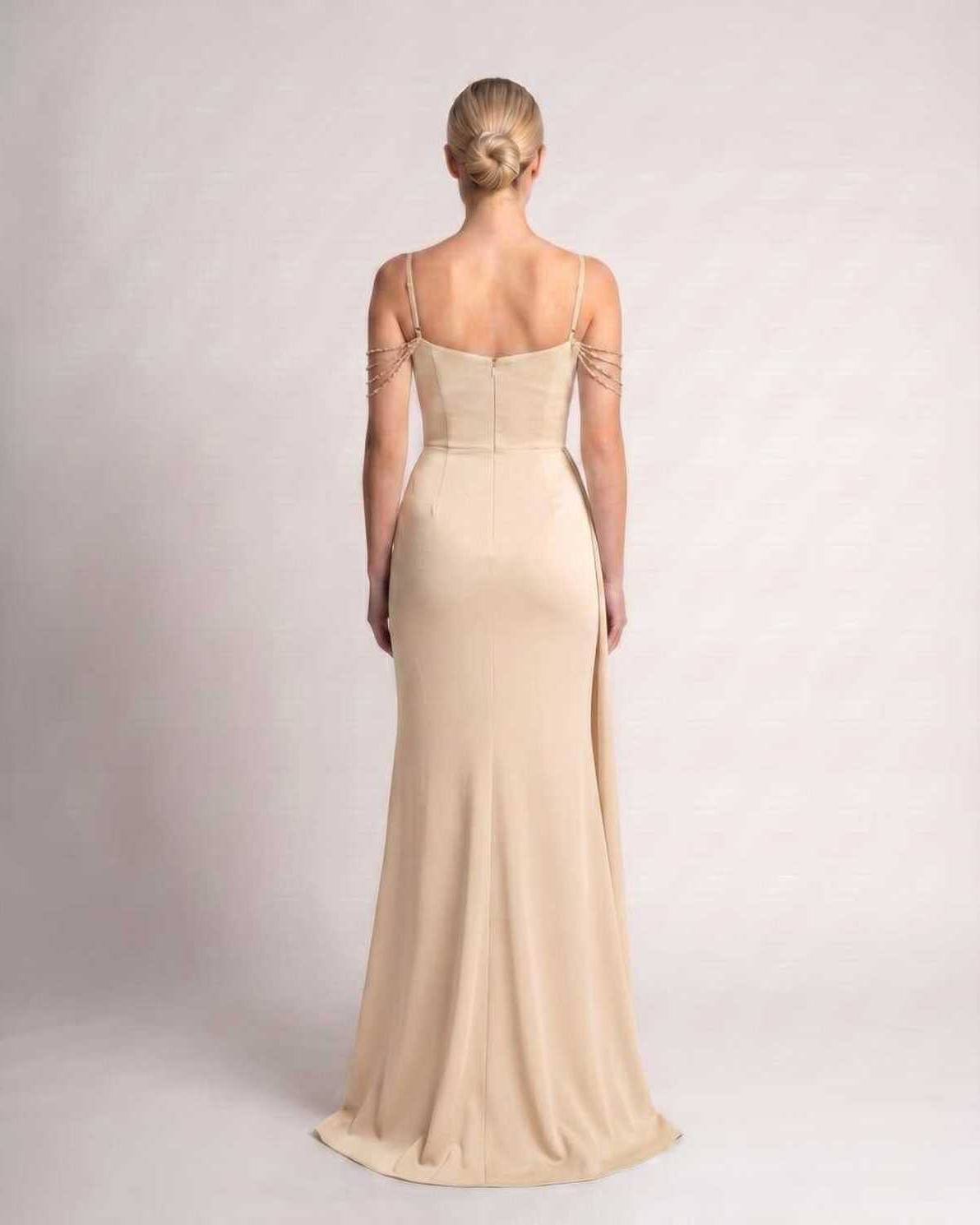Ramblion Lume maxi dress — spaghetti-strap neckline · styled view 46 · styled for prom season