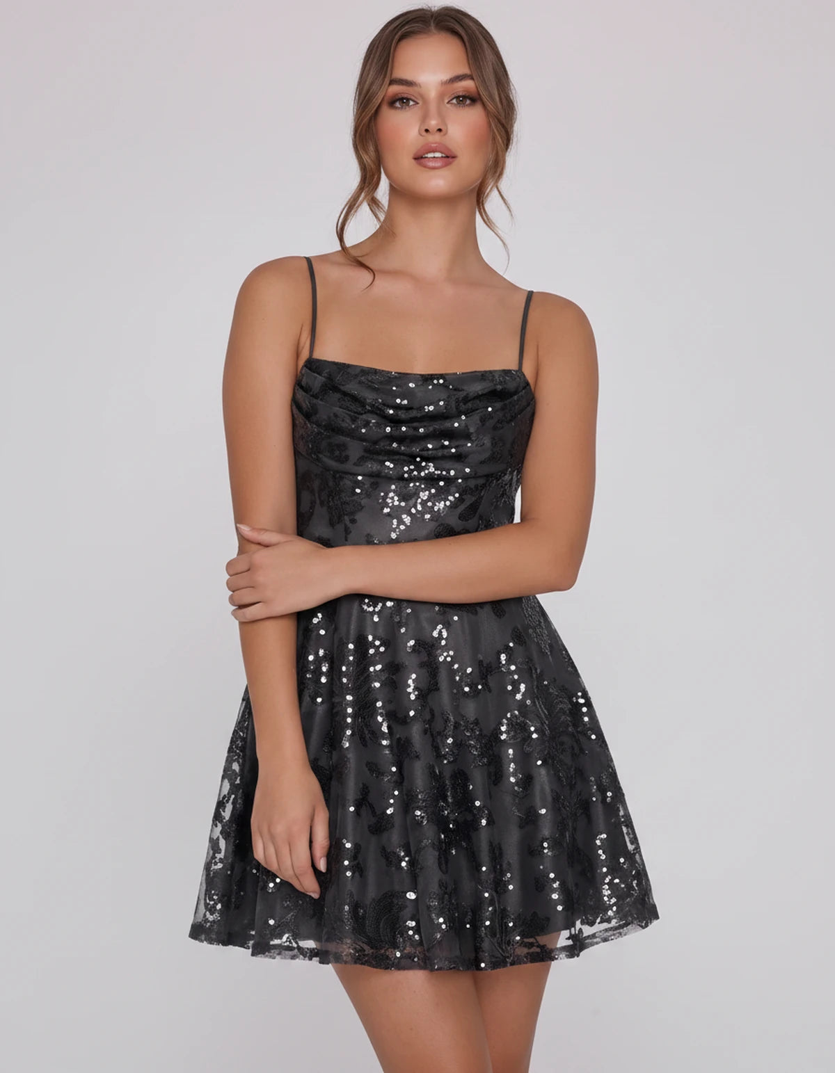 Lumielle Mini Dresses — Black | SKU: RB-e5b7f1-black-2,RB-e5b7f1-black-4,RB-e5b7f1-black-6,RB-e5b7f1-black-8,RB-e5b7f1-black-10,RB-e5b7f1-black-12,RB-e5b7f1-black-14,RB-e5b7f1-black-16,RB-e5b7f1-black-16W,RB-e5b7f1-black-18W,RB-e5b7f1-black-20W,RB-e5b7f1-black-22W
