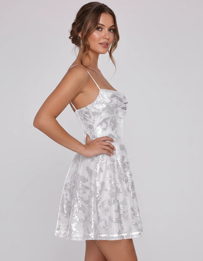 Lumielle Mini Dresses — White | SKU: RB-e5b7f1-white-2,RB-e5b7f1-white-4,RB-e5b7f1-white-6,RB-e5b7f1-white-8,RB-e5b7f1-white-10,RB-e5b7f1-white-12,RB-e5b7f1-white-14,RB-e5b7f1-white-16,RB-e5b7f1-white-16W,RB-e5b7f1-white-18W,RB-e5b7f1-white-20W,RB-e5b7f1-white-22W