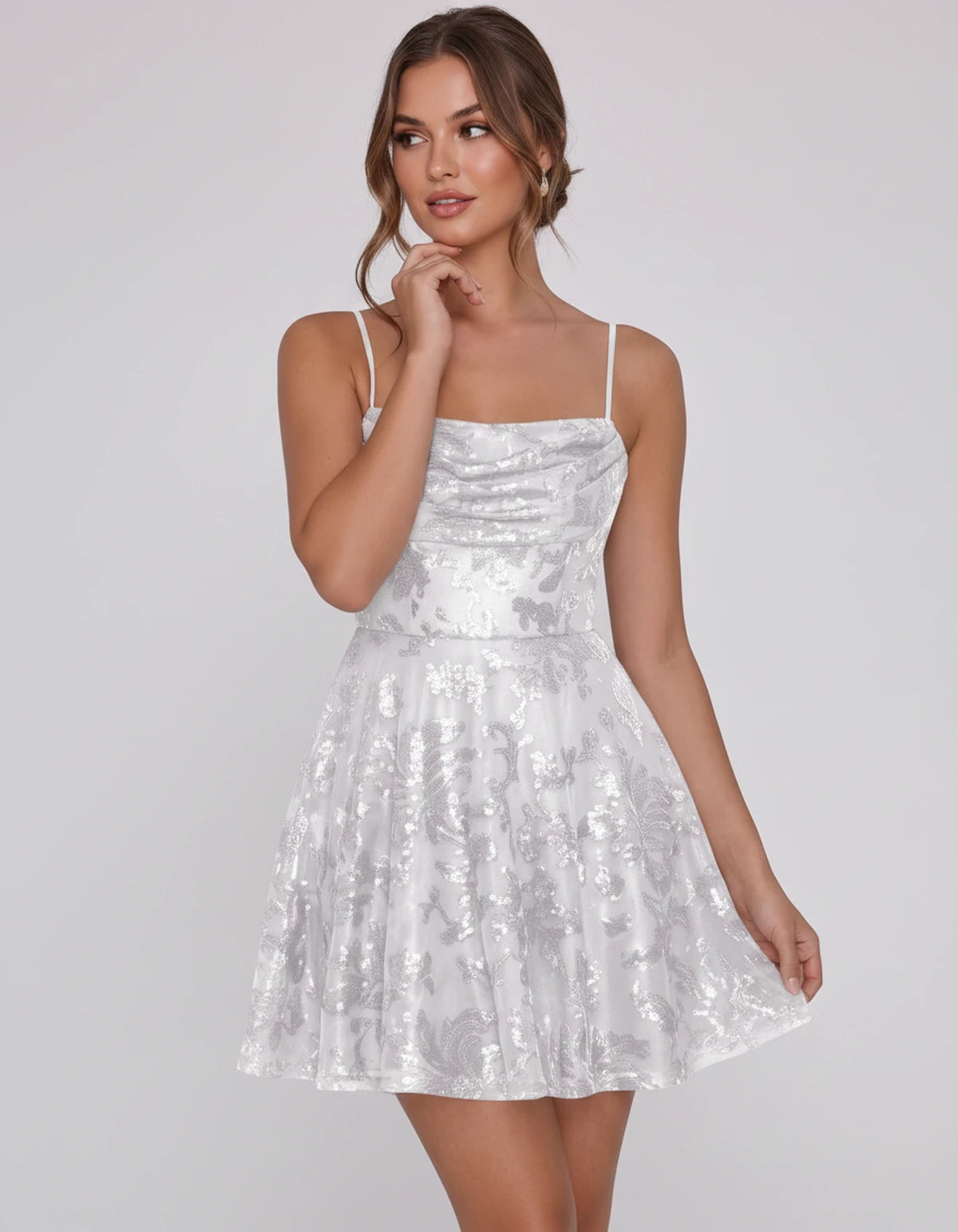 Lumielle Mini Dresses — White | SKU: RB-e5b7f1-white-2,RB-e5b7f1-white-4,RB-e5b7f1-white-6,RB-e5b7f1-white-8,RB-e5b7f1-white-10,RB-e5b7f1-white-12,RB-e5b7f1-white-14,RB-e5b7f1-white-16,RB-e5b7f1-white-16W,RB-e5b7f1-white-18W,RB-e5b7f1-white-20W,RB-e5b7f1-white-22W