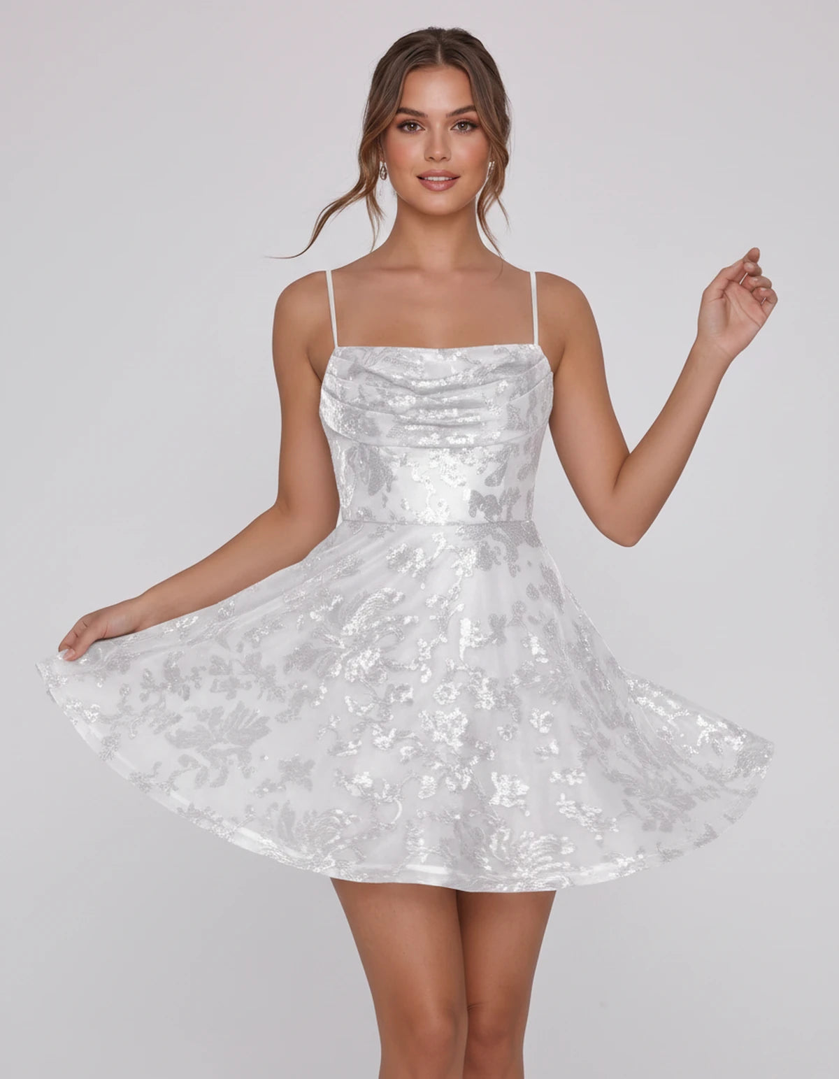 Lumielle Mini Dresses — White | SKU: RB-e5b7f1-white-2,RB-e5b7f1-white-4,RB-e5b7f1-white-6,RB-e5b7f1-white-8,RB-e5b7f1-white-10,RB-e5b7f1-white-12,RB-e5b7f1-white-14,RB-e5b7f1-white-16,RB-e5b7f1-white-16W,RB-e5b7f1-white-18W,RB-e5b7f1-white-20W,RB-e5b7f1-white-22W