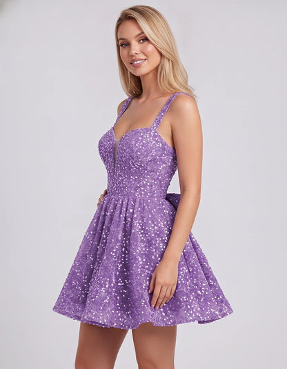 Sequin Polyester Sleeveless V-Neck A-Line Mini Dress for Party, Cocktail, Evening Events, Summer Celebrations & Wedding Guest | SKU: LMD-583917264851307-HOTPINK-L,LMD-583917264851307-HOTPINK-M,LMD-583917264851307-HOTPINK-XL,LMD-583917264851307-HOTPINK-XS,LMD-583917264851307-HOTPINK-XS