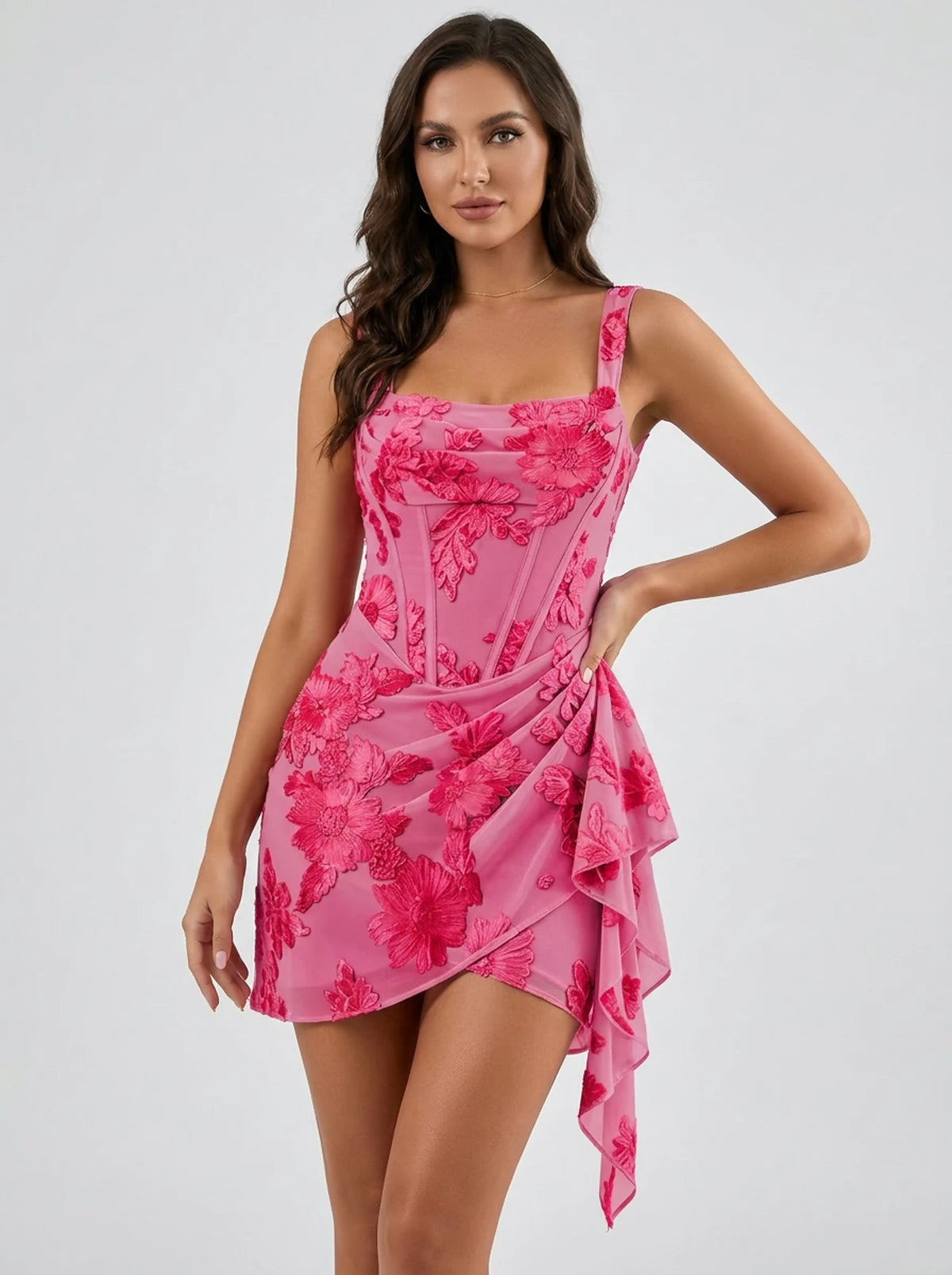 Lumina Mini Dresses — Hot Pink