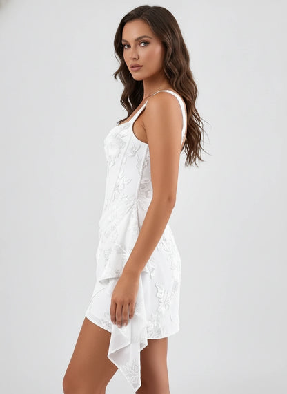Lumina Mini Dresses — White | SKU: RB-fdd8cf-white-2,RB-fdd8cf-white-4,RB-fdd8cf-white-6,RB-fdd8cf-white-8,RB-fdd8cf-white-10,RB-fdd8cf-white-12,RB-fdd8cf-white-14,RB-fdd8cf-white-16,RB-fdd8cf-white-16W,RB-fdd8cf-white-18W,RB-fdd8cf-white-20W,RB-fdd8cf-white-22W