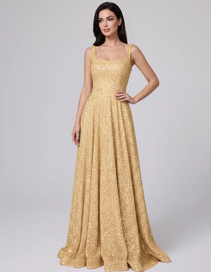 Sequin spaghetti strap square neck A-line floor length maxi dress for party, cocktail, evening, wedding guest, summer formal | SKU: SPD-482913756014582-LIGHTYELLOW-L,SPD-482913756014582-LIGHTYELLOW-M,SPD-482913756014582-LIGHTYELLOW-S,SPD-482913756014582-LIGHTYELLOW-XL,SPD-482913756014582-LIGHTYELLOW-XS