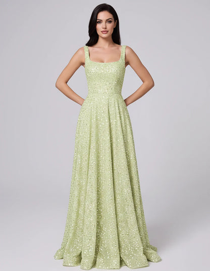 Sequin spaghetti strap square neck A-line floor length maxi dress for party, cocktail, evening, wedding guest, summer formal | SKU: SPD-482913756014582-LILAC-L,SPD-482913756014582-LILAC-M,SPD-482913756014582-LILAC-S,SPD-482913756014582-LILAC-XL,SPD-482913756014582-LILAC-XS