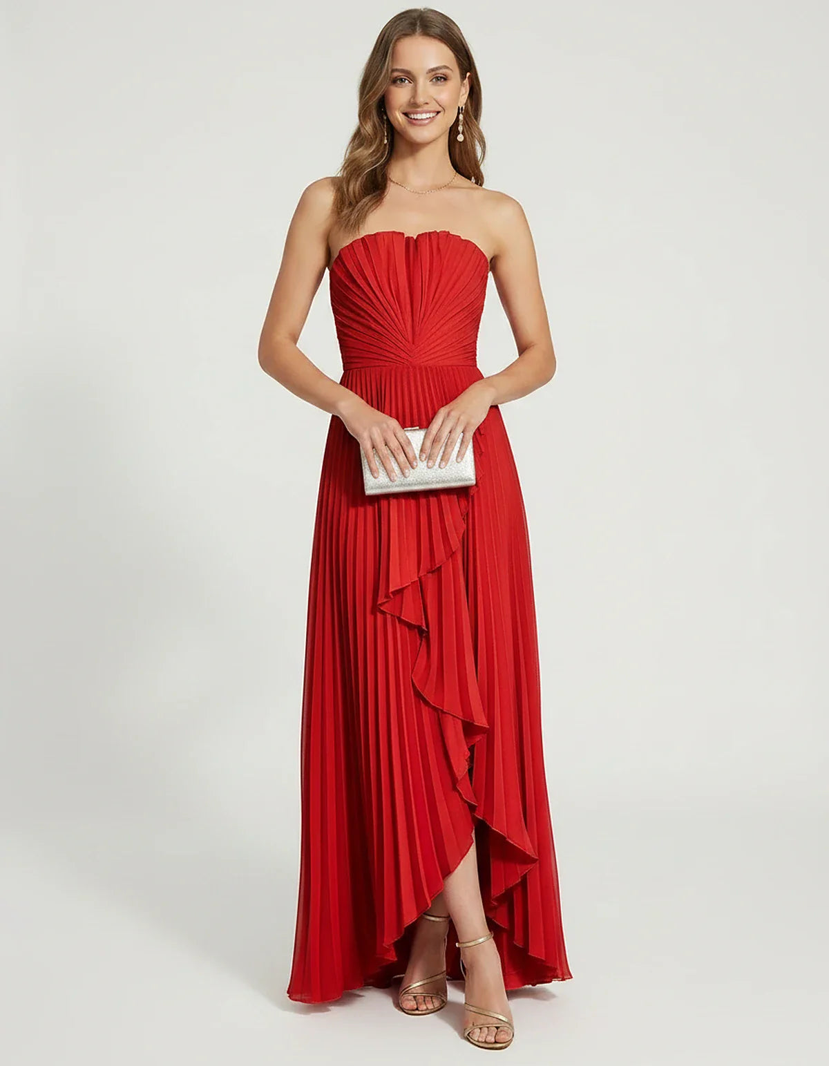Black,burgundy,orange,olive,pink,dusty Blue,pink,navy,blue,blush,sage,red,lavender,beige,light Blue,teal,brown Satin Mermaid | SKU: LM-483920174625381-RED-L,LM-483920174625381-RED-M,LM-483920174625381-RED-S,LM-483920174625381-RED-XL,LM-483920174625381-RED-XS