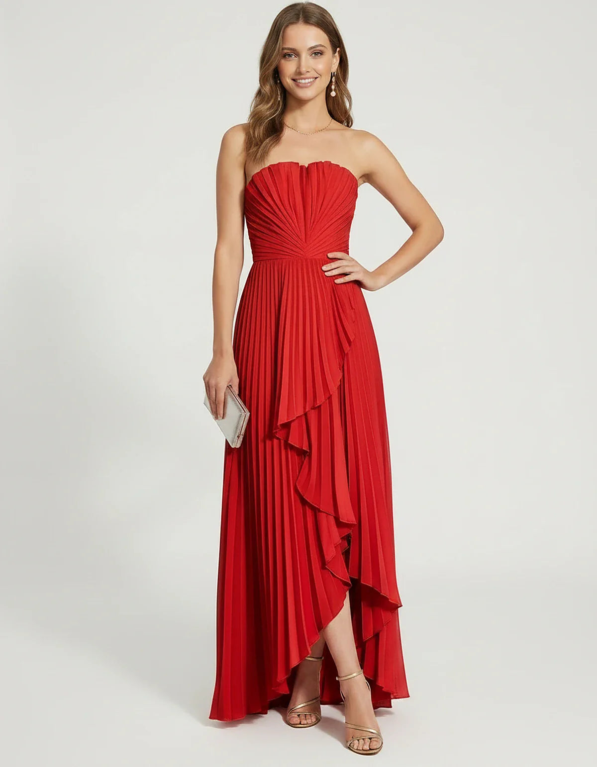 Black,burgundy,orange,olive,pink,dusty Blue,pink,navy,blue,blush,sage,red,lavender,beige,light Blue,teal,brown Satin Mermaid | SKU: LM-483920174625381-RED-L,LM-483920174625381-RED-M,LM-483920174625381-RED-S,LM-483920174625381-RED-XL,LM-483920174625381-RED-XS