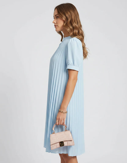 Pink,yellow,lilac,blue,white,black,purple,blush Skater Round Neck Long Sleeve Mini Dress | Gala Nights, Cocktail Hour & Casua | SKU: LM-584729163847251-BLUE-L,LM-584729163847251-BLUE-M,LM-584729163847251-BLUE-S,LM-584729163847251-BLUE-XL,LM-584729163847251-BLUE-XS