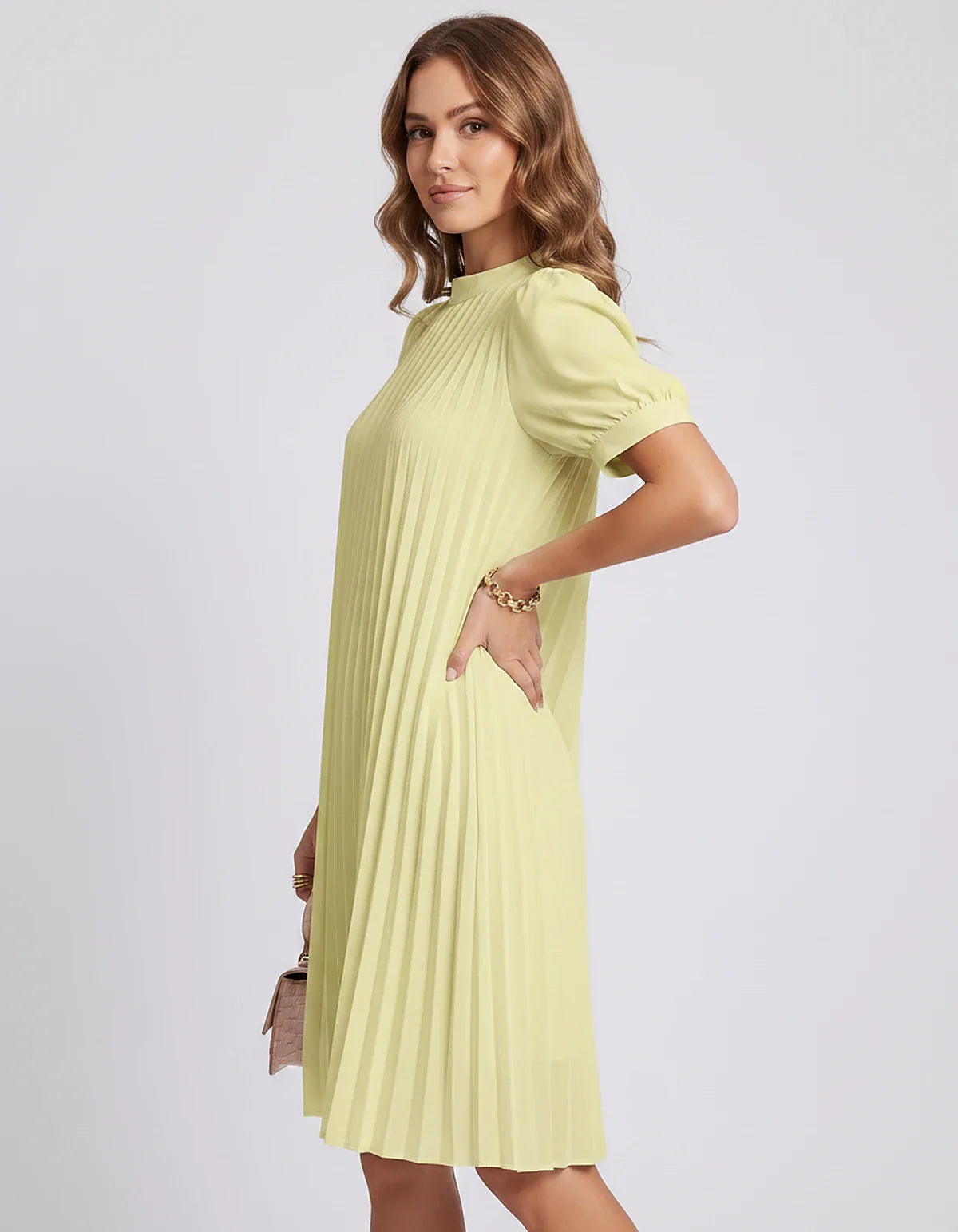 Pink,yellow,lilac,blue,white,black,purple,blush Skater Round Neck Long Sleeve Mini Dress | Gala Nights, Cocktail Hour & Casua | SKU: LM-584729163847251-YELLOW-L,LM-584729163847251-YELLOW-M,LM-584729163847251-YELLOW-S,LM-584729163847251-YELLOW-XL,LM-584729163847251-YELLOW-XS