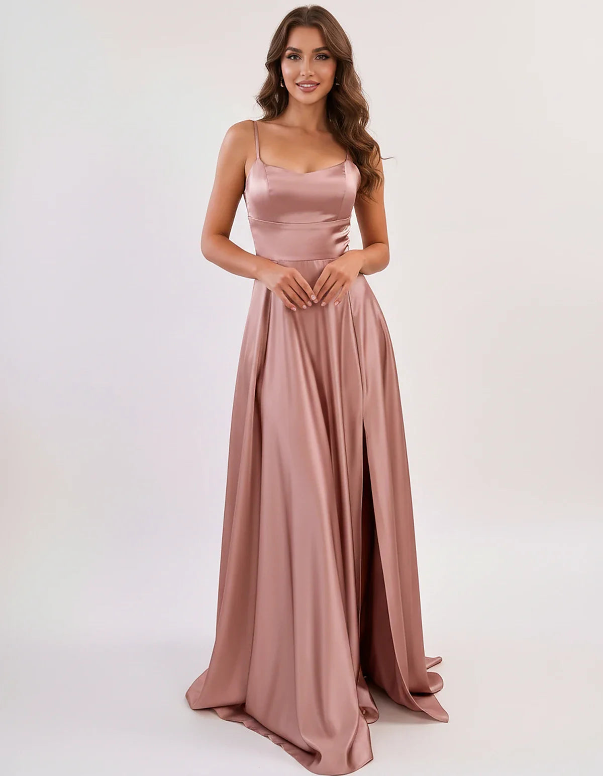 Satin Spaghetti Strap Scoop Neck A-Line Maxi Dress for Party, Cocktail, Evening, Wedding Guest, Bridesmaid & Summer Events, f | SKU: LMD-583741926184527-DUSTYROSE-L,LMD-583741926184527-DUSTYROSE-M,LMD-583741926184527-DUSTYROSE-S,LMD-583741926184527-DUSTYROSE-XL,LMD-583741926184527-DUSTYROSE-XS