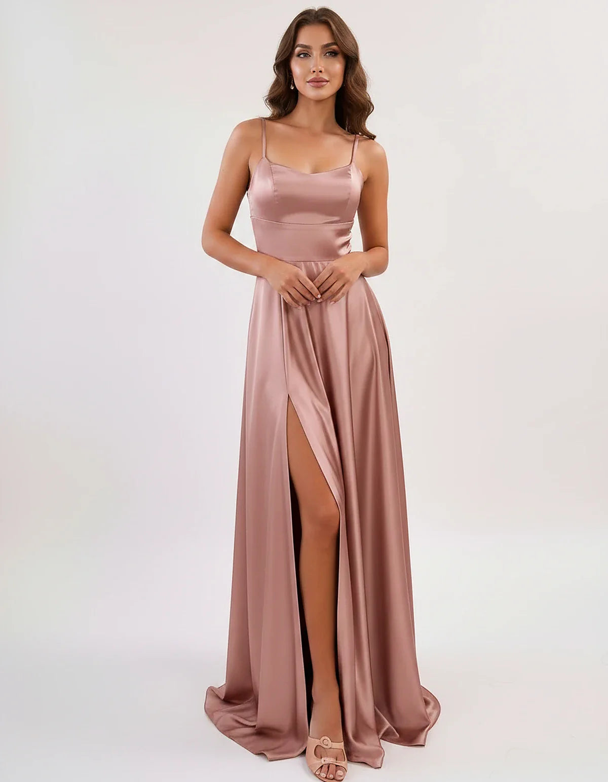 Satin Spaghetti Strap Scoop Neck A-Line Maxi Dress for Party, Cocktail, Evening, Wedding Guest, Bridesmaid & Summer Events, f | SKU: LMD-583741926184527-DUSTYROSE-L,LMD-583741926184527-DUSTYROSE-M,LMD-583741926184527-DUSTYROSE-S,LMD-583741926184527-DUSTYROSE-XL,LMD-583741926184527-DUSTYROSE-XS