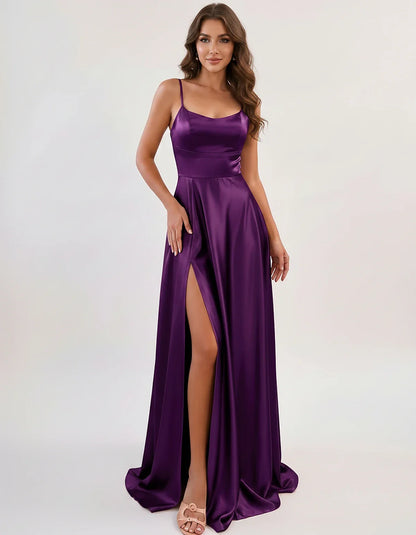 Satin Spaghetti Strap Scoop Neck A-Line Maxi Dress for Party, Cocktail, Evening, Wedding Guest, Bridesmaid & Summer Events, f | SKU: LMD-583741926184527-PUPLE-L,LMD-583741926184527-PUPLE-M,LMD-583741926184527-PUPLE-S,LMD-583741926184527-PUPLE-XL,LMD-583741926184527-PUPLE-XS