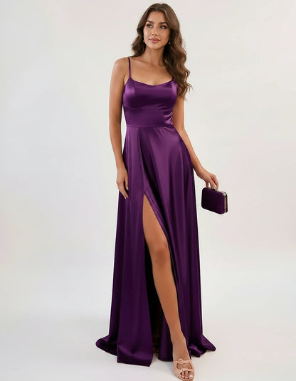 Satin Spaghetti Strap Scoop Neck A-Line Maxi Dress for Party, Cocktail, Evening, Wedding Guest, Bridesmaid & Summer Events, f | SKU: LMD-583741926184527-PUPLE-L,LMD-583741926184527-PUPLE-M,LMD-583741926184527-PUPLE-S,LMD-583741926184527-PUPLE-XL,LMD-583741926184527-PUPLE-XS