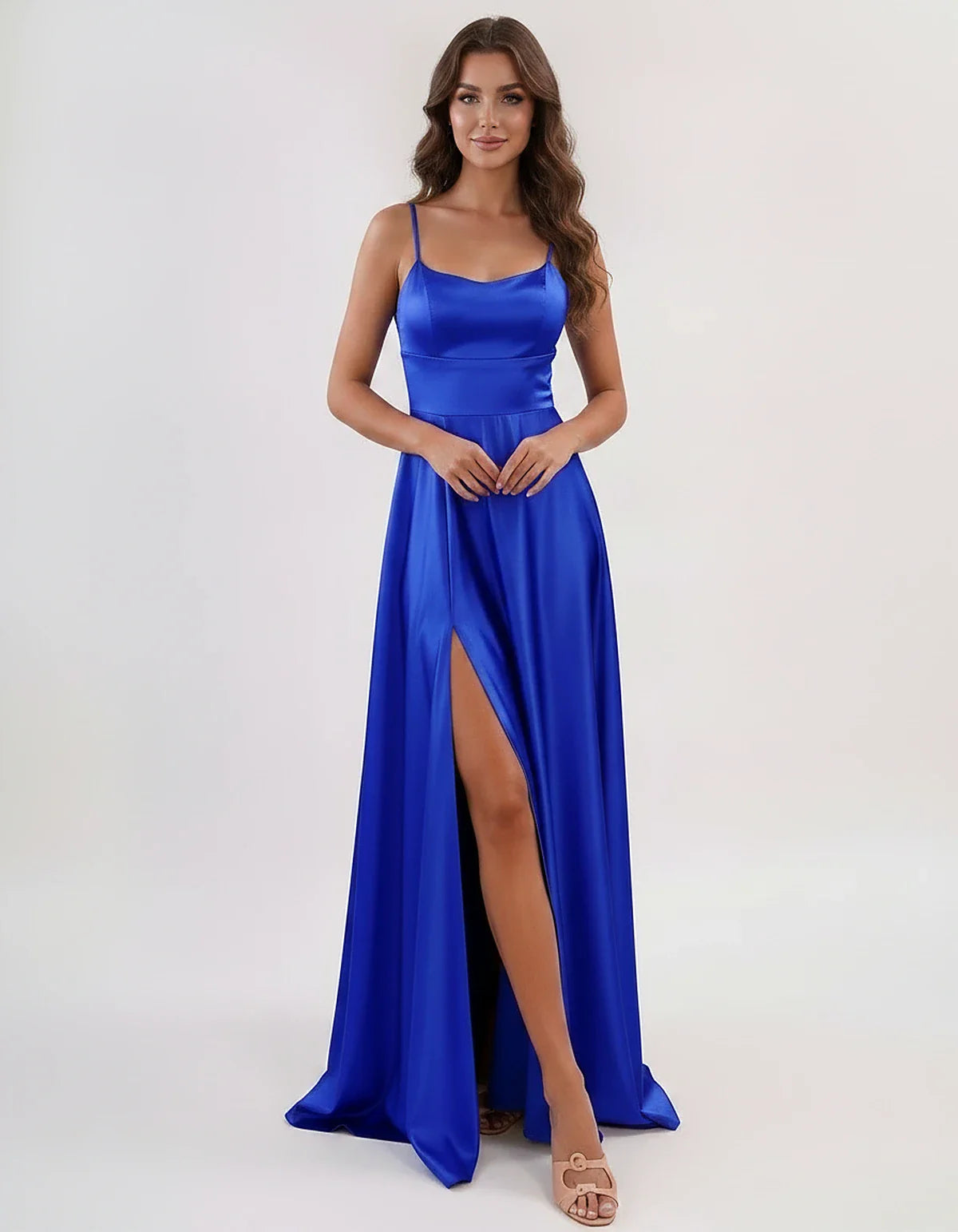Satin Spaghetti Strap Scoop Neck A-Line Maxi Dress for Party, Cocktail, Evening, Wedding Guest, Bridesmaid & Summer Events, f | SKU: LMD-583741926184527-ROYALBLUE-L,LMD-583741926184527-ROYALBLUE-M,LMD-583741926184527-ROYALBLUE-S,LMD-583741926184527-ROYALBLUE-XL,LMD-583741926184527-ROYALBLUE-XS