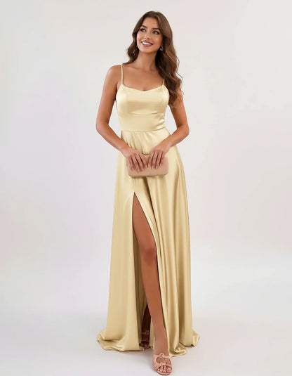 Satin Spaghetti Strap Scoop Neck A-Line Maxi Dress for Party, Cocktail, Evening, Wedding Guest, Bridesmaid & Summer Events, f | SKU: LMD-583741926184527-CHAMPAGNE-L,LMD-583741926184527-CHAMPAGNE-M,LMD-583741926184527-CHAMPAGNE-S,LMD-583741926184527-CHAMPAGNE-XL,LMD-583741926184527-CHAMPAGNE-XS