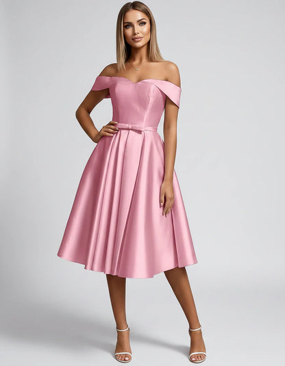 Satin Off-the-Shoulder Sweetheart A-Line Midi Dress with Pockets for Party, Cocktail, Evening, Wedding Guest & Summer Events, | SKU: LMD-584730196284715-DUSTYPINK-L,LMD-584730196284715-DUSTYPINK-M,LMD-584730196284715-DUSTYPINK-S,LMD-584730196284715-DUSTYPINK-XL,LMD-584730196284715-DUSTYPINK-XS