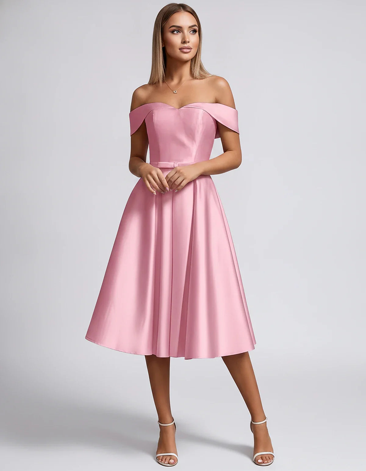 Satin Off-the-Shoulder Sweetheart A-Line Midi Dress with Pockets for Party, Cocktail, Evening, Wedding Guest & Summer Events, | SKU: LMD-584730196284715-DUSTYPINK-L,LMD-584730196284715-DUSTYPINK-M,LMD-584730196284715-DUSTYPINK-S,LMD-584730196284715-DUSTYPINK-XL,LMD-584730196284715-DUSTYPINK-XS