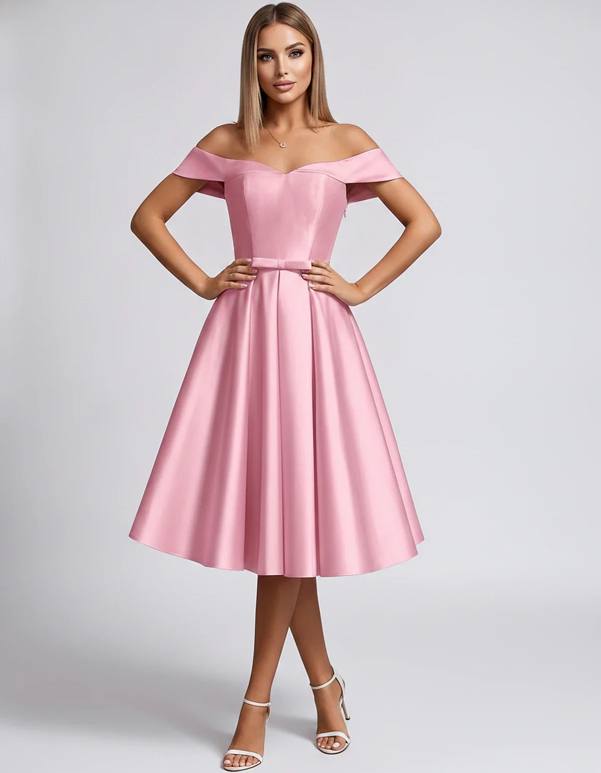 Satin Off-the-Shoulder Sweetheart A-Line Midi Dress with Pockets for Party, Cocktail, Evening, Wedding Guest & Summer Events, | SKU: LMD-584730196284715-DUSTYPINK-L,LMD-584730196284715-DUSTYPINK-M,LMD-584730196284715-DUSTYPINK-S,LMD-584730196284715-DUSTYPINK-XL,LMD-584730196284715-DUSTYPINK-XS